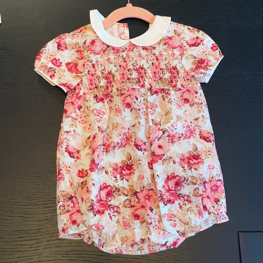 Floral Janie and jack girls romper